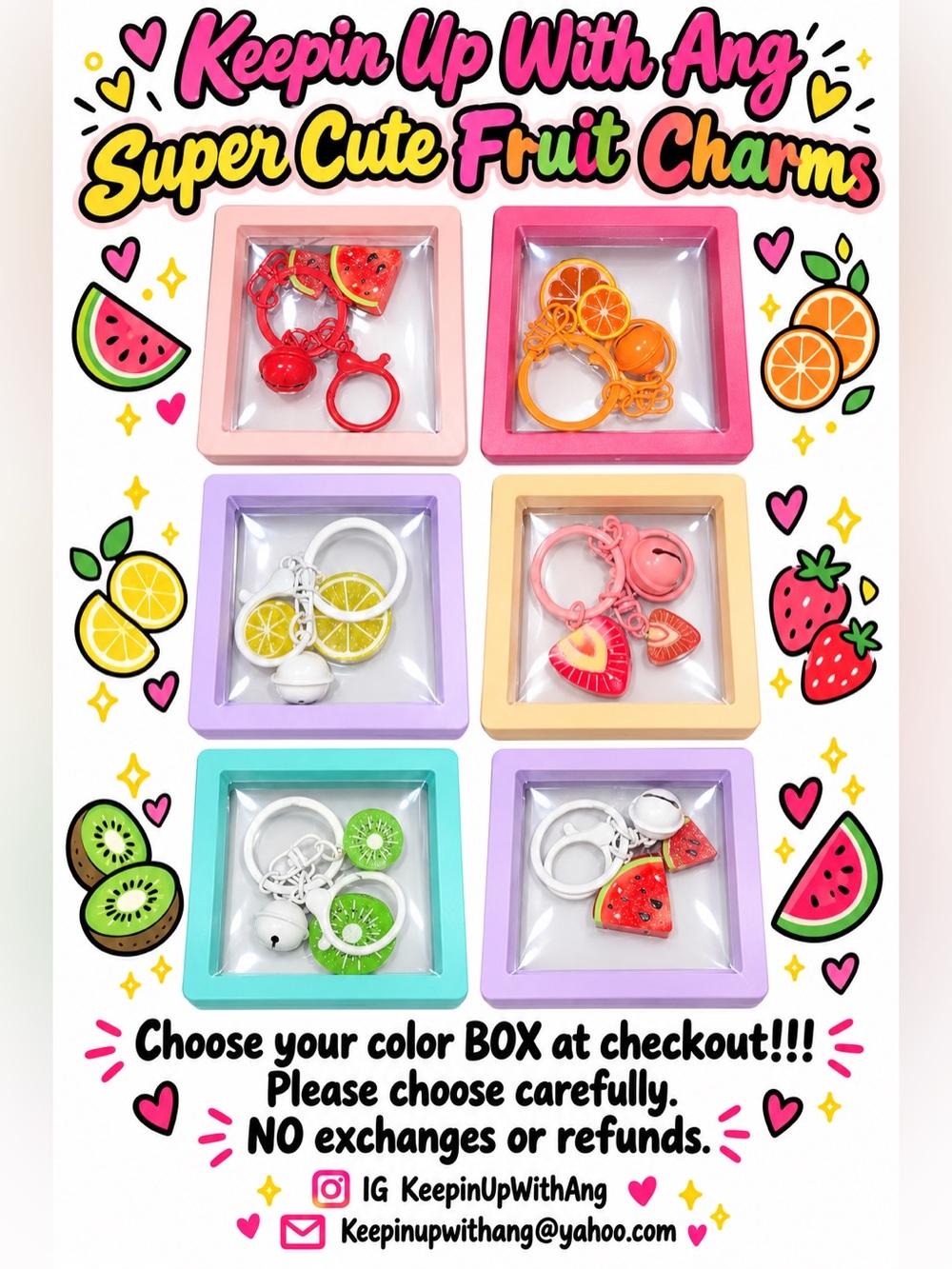 Fruit Key Charms